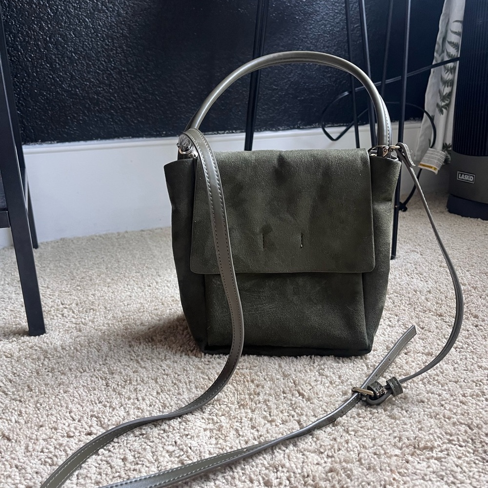 Anthropologie Olive Green Crossbody Bag